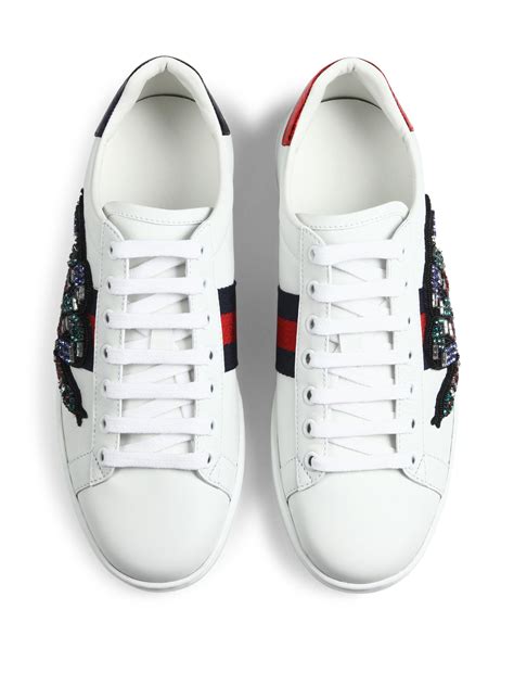 embroidered shoes gucci|Gucci ace sneakers snake.